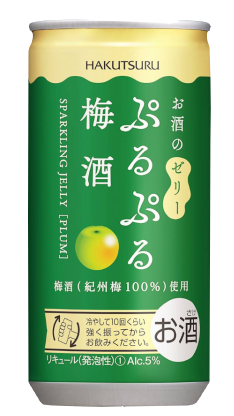 日本白鶴果凍 罐裝 汽泡梅酒