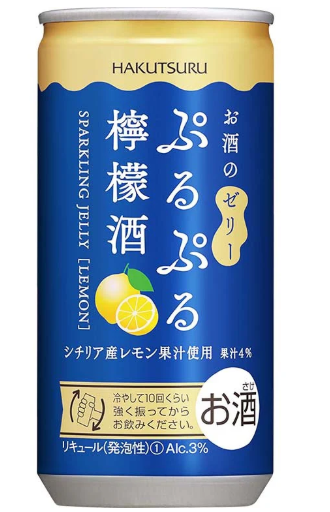 日本白鶴果凍 罐裝 檸檬清酒味